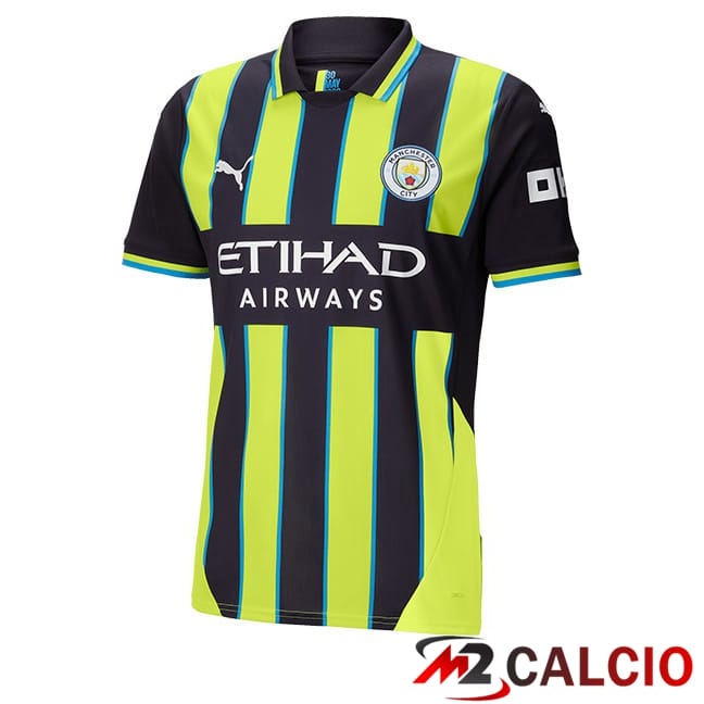 Maglie Calcio Manchester City Seconda Verde Nero 2024/2025