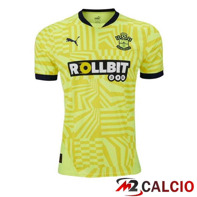 Maglie Calcio Personalizzate,Tute Calcio Squadre,Maglia Nazionale Italiana Calcio | Maglie Calcio Southampton FC Seconda Giallo 2024/2025