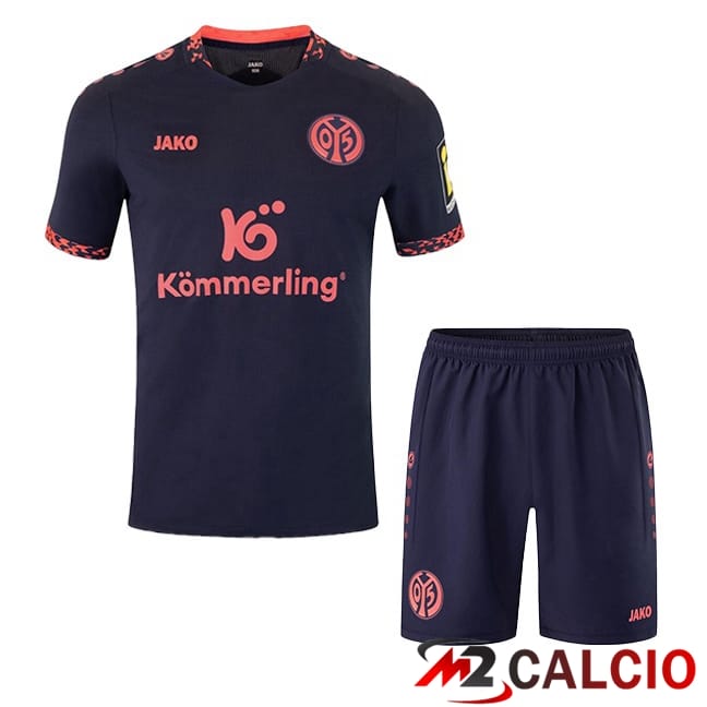 Maglie Calcio Personalizzate,Tute Calcio Squadre,Maglia Nazionale Italiana Calcio | Maglie Calcio FSV Mainz 05 Bambino Seconda Nero 2024/2025
