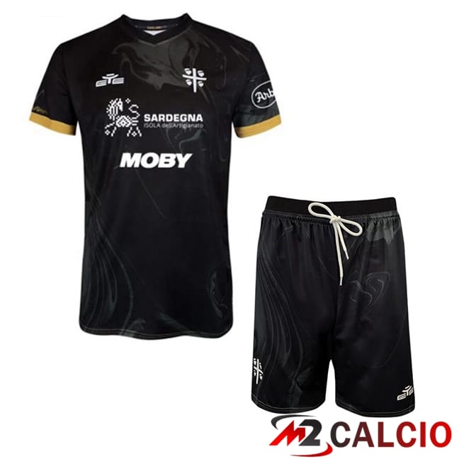 Maglie Calcio Personalizzate,Tute Calcio Squadre,Maglia Nazionale Italiana Calcio | Maglie Calcio Cagliari Calcio Bambino Terza Nero 2024/2025
