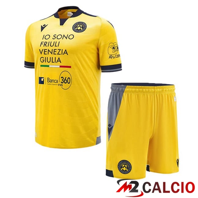 Maglie Calcio Personalizzate,Tute Calcio Squadre,Maglia Nazionale Italiana Calcio | Maglie Calcio Udinese Calcio Bambino Seconda Giallo 2024/2025