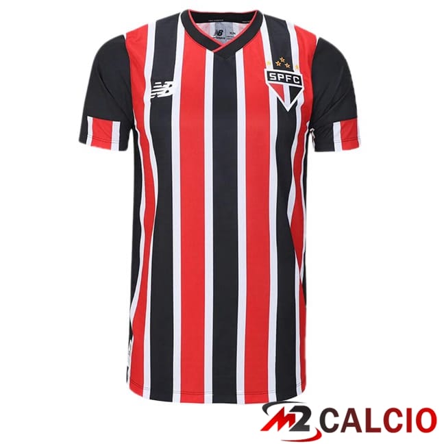 Maglie Calcio Personalizzate,Tute Calcio Squadre,Maglia Nazionale Italiana Calcio | Maglie Calcio Sao Paulo FC Seconda Nero Rosso 2024/2025