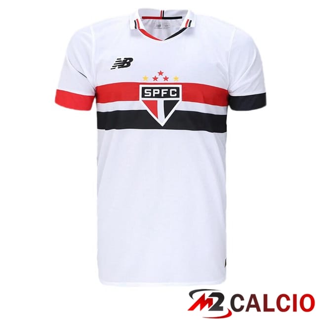 Maglie Calcio Personalizzate,Tute Calcio Squadre,Maglia Nazionale Italiana Calcio | Maglie Calcio Sao Paulo FC Prima Bianco 2024/2025