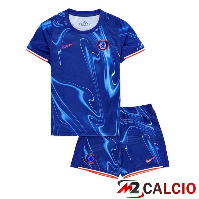 Maglie Calcio Personalizzate,Tute Calcio Squadre,Maglia Nazionale Italiana Calcio | Maglie Calcio FC Chelsea Bambino Prima Blu 2024/2025