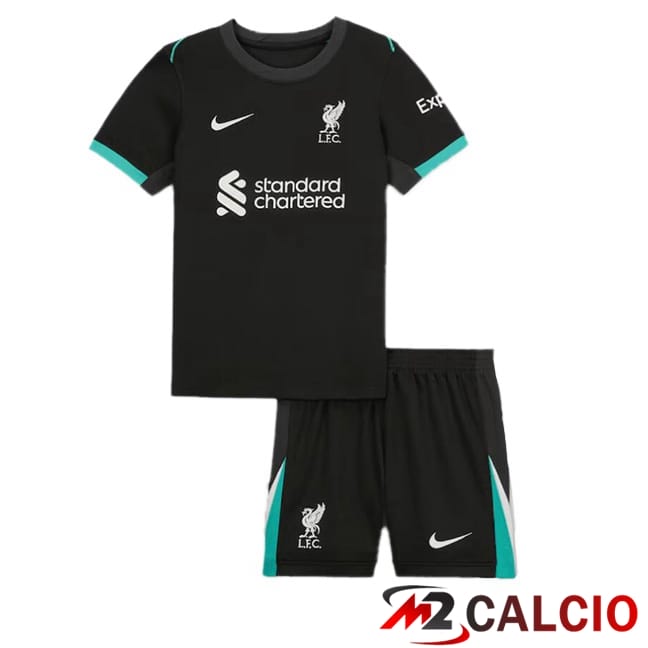 Maglie Calcio Personalizzate,Tute Calcio Squadre,Maglia Nazionale Italiana Calcio | Maglie Calcio FC Liverpool Bambino Seconda Nero 2024/2025
