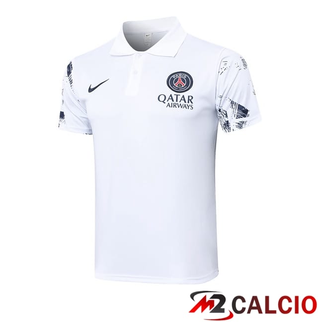 Maglie Calcio Personalizzate,Tute Calcio Squadre,Maglia Nazionale Italiana Calcio | Maglia Polo Paris PSG Bianco 2024/2025