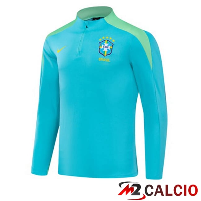 Maglie Calcio Personalizzate,Tute Calcio Squadre,Maglia Nazionale Italiana Calcio | Felpa Allenamento Brasile Verde 2024/2025