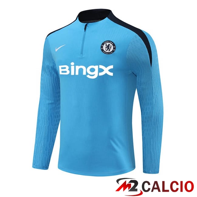 Maglie Calcio Personalizzate,Tute Calcio Squadre,Maglia Nazionale Italiana Calcio | Felpa Allenamento FC Chelsea Blu 2024/2025