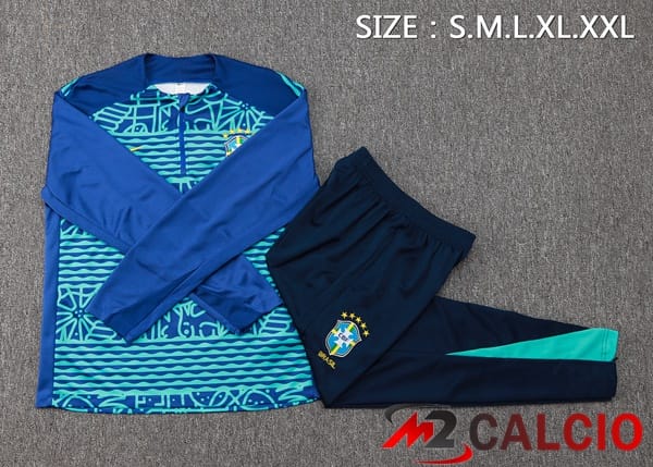Insieme Tuta Calcio Brasile Blu 2024/2025