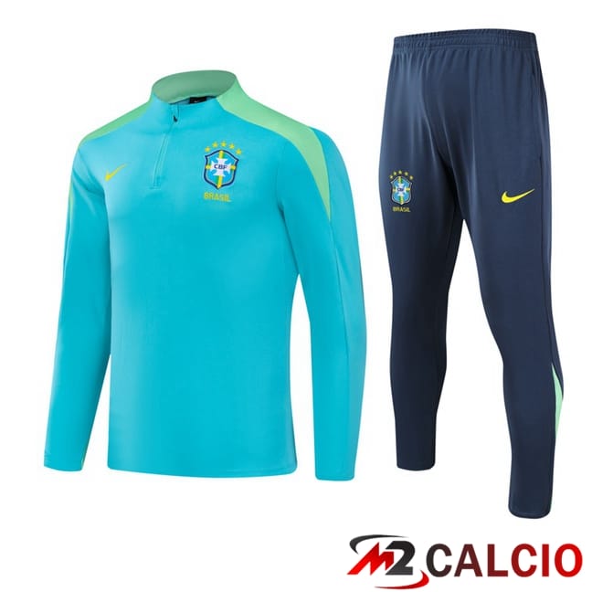 Maglie Calcio Personalizzate,Tute Calcio Squadre,Maglia Nazionale Italiana Calcio | Insieme Tuta Calcio Brasile Verde 2024/2025