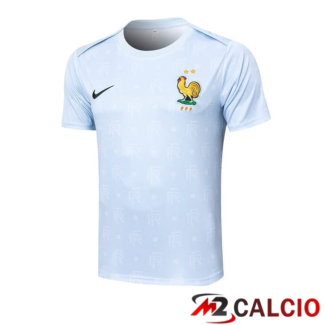 Maglie Calcio Personalizzate,Tute Calcio Squadre,Maglia Nazionale Italiana Calcio | T Shirt Allenamento Francia Blu 2024/2025