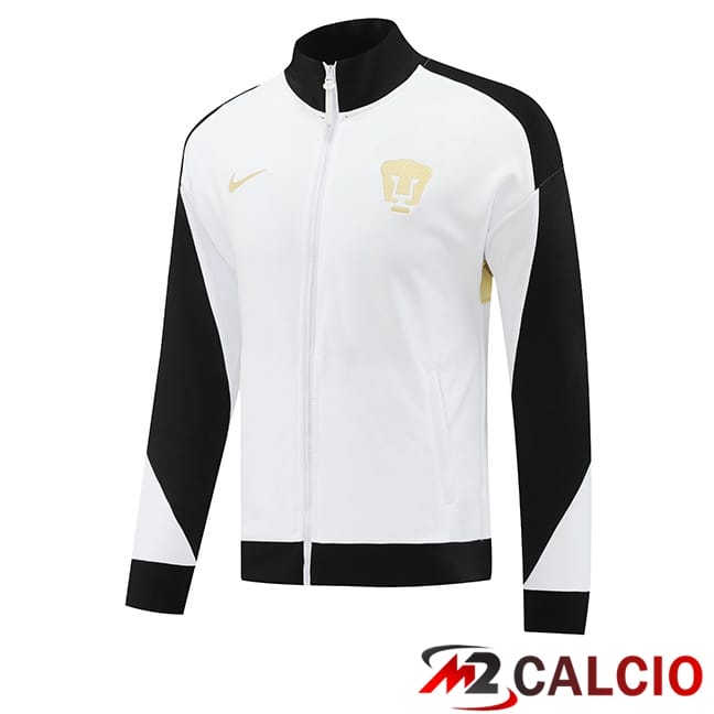 Maglie Calcio Personalizzate,Tute Calcio Squadre,Maglia Nazionale Italiana Calcio | Giacca Calcio Pumas UNAM Bianco 2024/2025