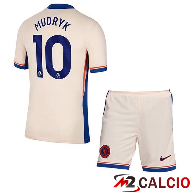Maglie Calcio Personalizzate,Tute Calcio Squadre,Maglia Nazionale Italiana Calcio | Maglie Calcio FC Chelsea (Mudryk 10) Bambino Seconda Giallo 2024/2025