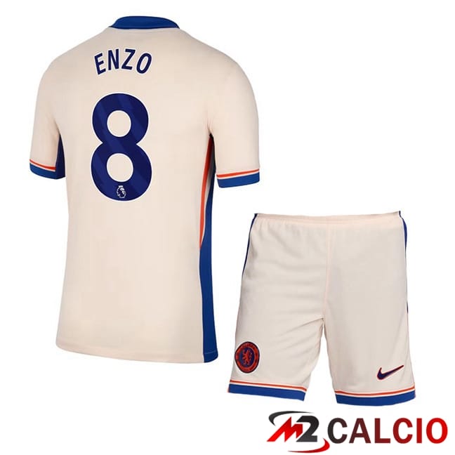 Maglie Calcio Personalizzate,Tute Calcio Squadre,Maglia Nazionale Italiana Calcio | Maglie Calcio FC Chelsea (Enzo 8) Bambino Seconda Giallo 2024/2025