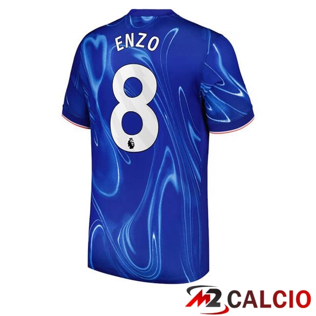 Maglie Calcio Personalizzate,Tute Calcio Squadre,Maglia Nazionale Italiana Calcio | Maglie Calcio FC Chelsea (Enzo 8) Prima Blu 2024/2025