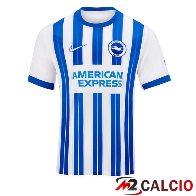 Maglie Calcio Personalizzate,Tute Calcio Squadre,Maglia Nazionale Italiana Calcio | Maglie Calcio FC Brighton Prima Blu Bianco 2024/2025