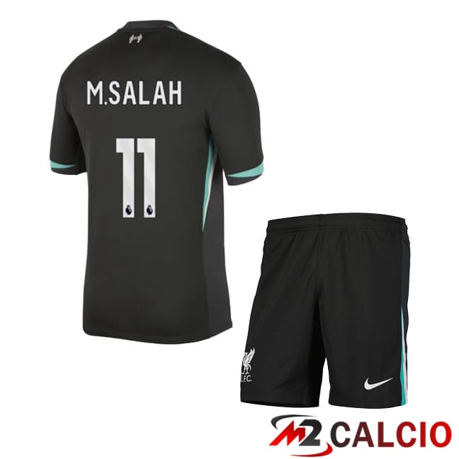 Maglie Calcio Personalizzate,Tute Calcio Squadre,Maglia Nazionale Italiana Calcio | Maglie Calcio FC Liverpool (M.SALAH 11) Bambino Seconda Nero 2024/2025