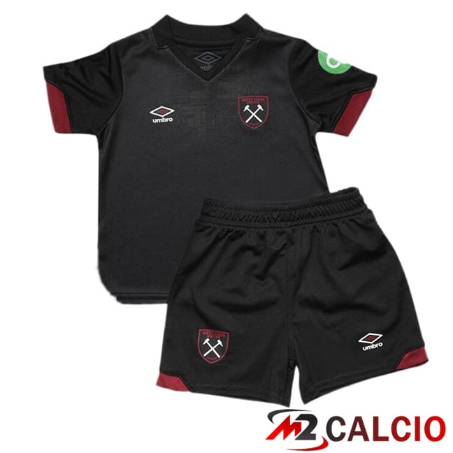 Maglie Calcio Personalizzate,Tute Calcio Squadre,Maglia Nazionale Italiana Calcio | Maglie Calcio West Ham United Bambino Seconda Nero 2024/2025