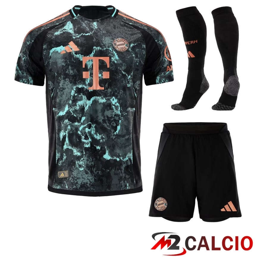 Insieme Maglie Calcio Bayern Monaco Seconda (Pantaloncini + Calzini) 2024/2025