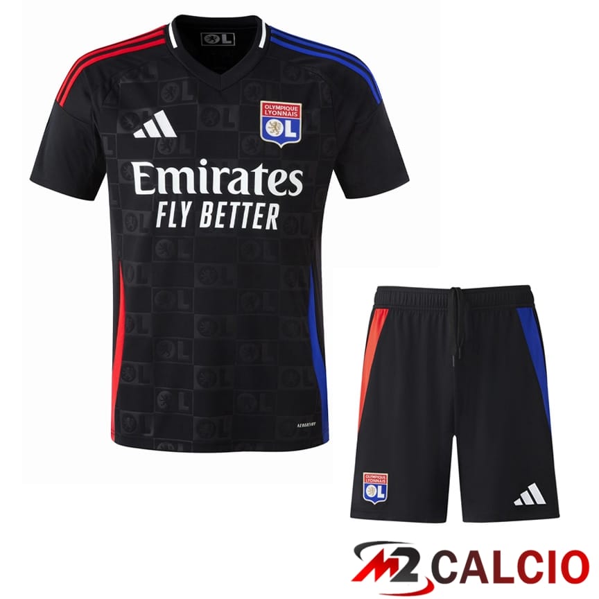 Maglie Calcio Personalizzate,Tute Calcio Squadre,Maglia Nazionale Italiana Calcio | Insieme Maglie Calcio Lione OL Seconda + Pantaloncini 2024/2025