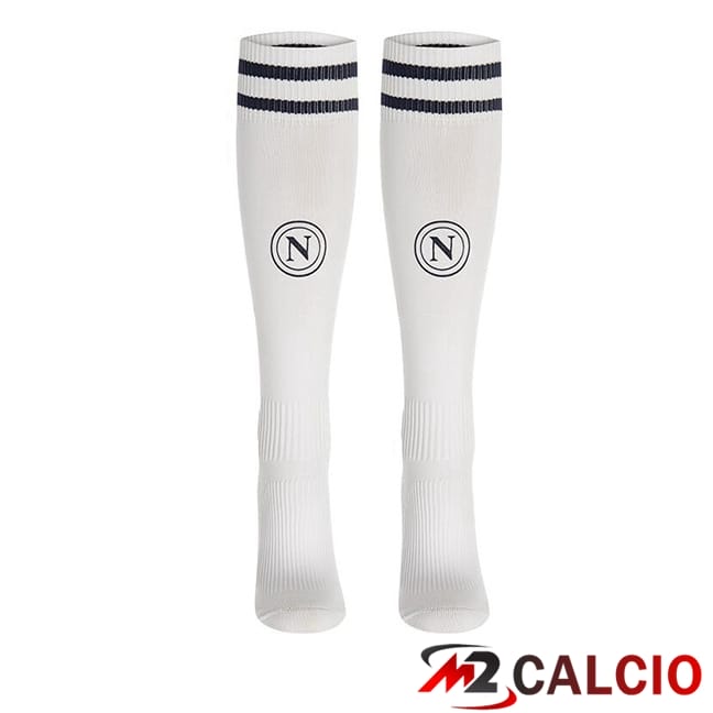 Maglie Calcio Personalizzate,Tute Calcio Squadre,Maglia Nazionale Italiana Calcio | Calzini Calcio SSC Napoli Seconda Bianco 2024/2025