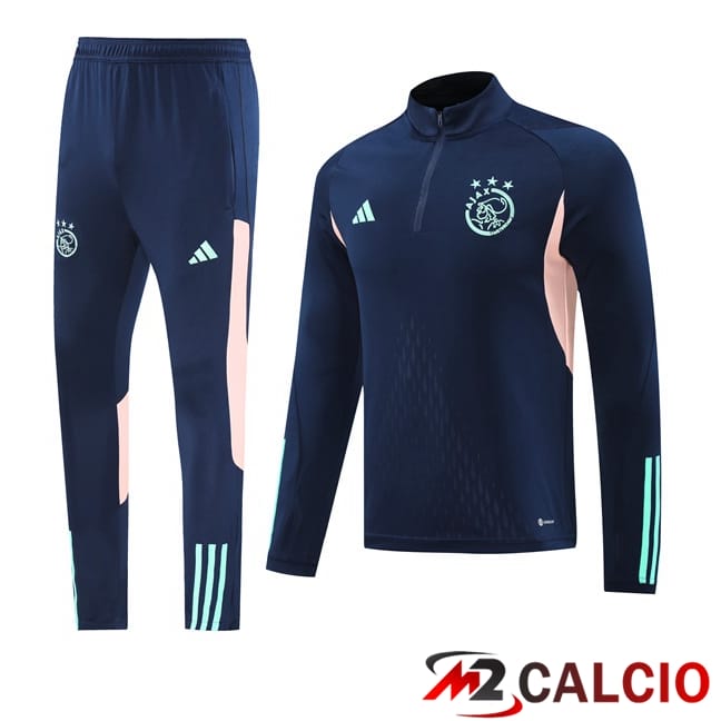 Maglie Calcio Personalizzate,Tute Calcio Squadre,Maglia Nazionale Italiana Calcio | Insieme Tuta Calcio AFC Ajax Blu Reale 2024/2025