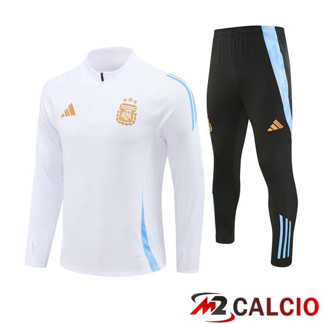 Maglie Calcio Personalizzate,Tute Calcio Squadre,Maglia Nazionale Italiana Calcio | Insieme Tuta Calcio Argentina Bianco 2024/2025