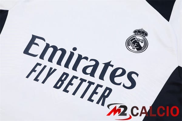 Insieme Tuta Calcio Real Madrid Bianco Giallo 2024/2025