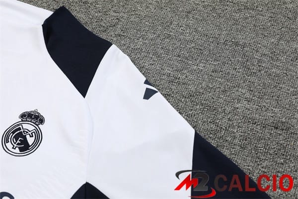 Insieme Tuta Calcio Real Madrid Bianco Giallo 2024/2025