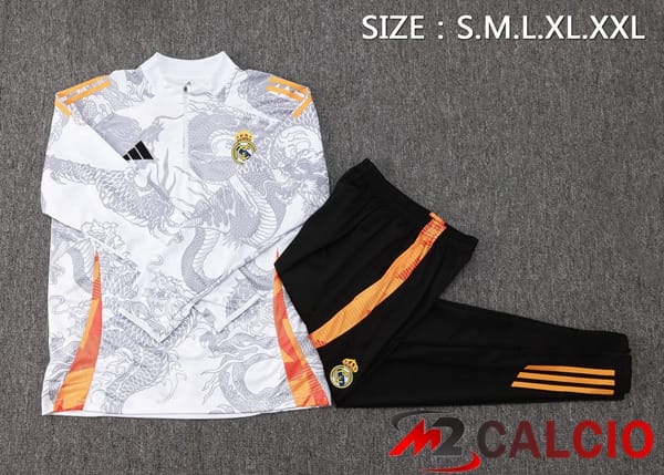 Insieme Tuta Calcio Real Madrid Bianco 2024/2025