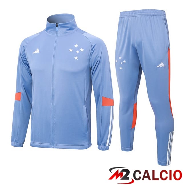 Maglie Calcio Personalizzate,Tute Calcio Squadre,Maglia Nazionale Italiana Calcio | Insieme Tuta Calcio - Giacca Cruzeiro EC Grigio 2024/2025