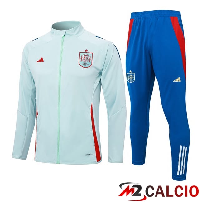 Maglie Calcio Personalizzate,Tute Calcio Squadre,Maglia Nazionale Italiana Calcio | Insieme Tuta Calcio - Giacca Spagna Verde 2024/2025