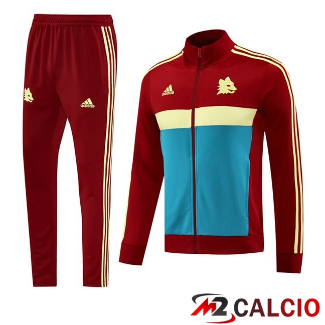 Maglie Calcio Personalizzate,Tute Calcio Squadre,Maglia Nazionale Italiana Calcio | Insieme Tuta Calcio - Giacca AS Roma Rosso 2024/2025