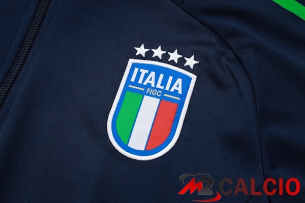 Insieme Tuta Calcio - Giacca Italia Blu Reale 2024/2025