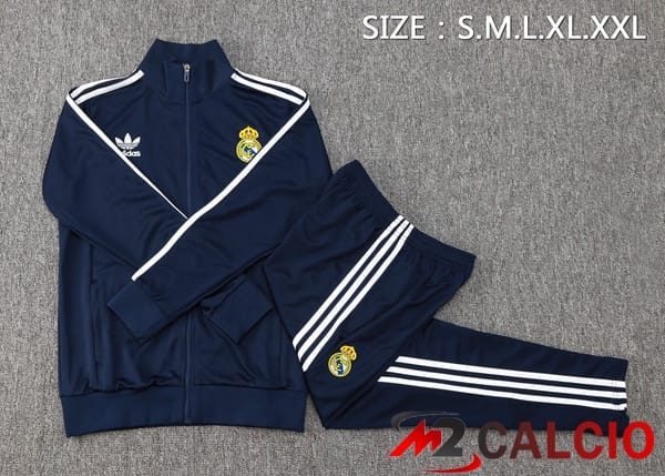 Insieme Tuta Calcio - Giacca Real Madrid Blu Reale 2024/2025