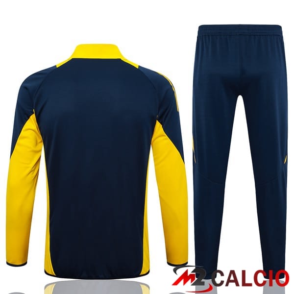 Insieme Tuta Calcio - Giacca Real Madrid Blu Reale Giallo 2024/2025
