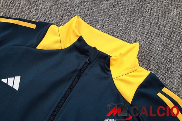Insieme Tuta Calcio - Giacca Real Madrid Blu Reale Giallo 2024/2025