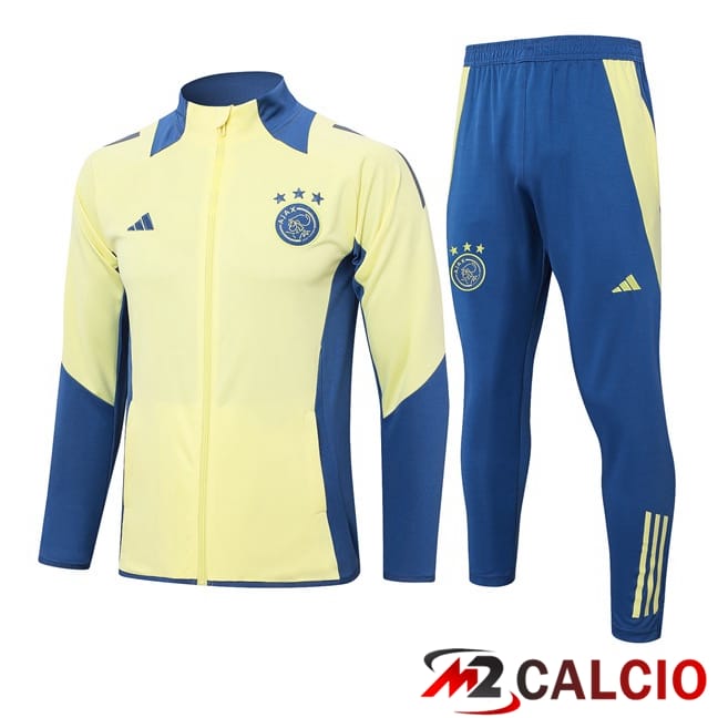 Maglie Calcio Personalizzate,Tute Calcio Squadre,Maglia Nazionale Italiana Calcio | Insieme Tuta Calcio - Giacca AFC Ajax Giallo 2024/2025