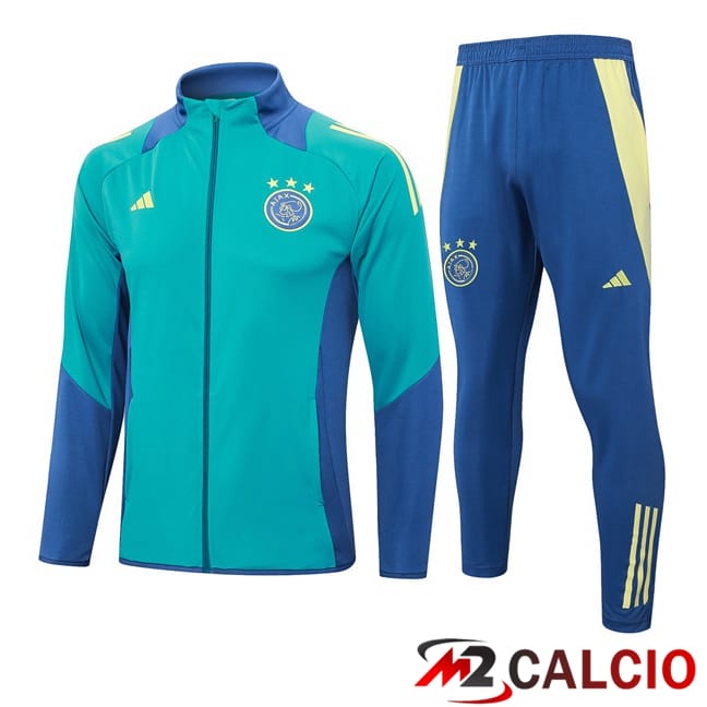 Maglie Calcio Personalizzate,Tute Calcio Squadre,Maglia Nazionale Italiana Calcio | Insieme Tuta Calcio - Giacca AFC Ajax Verde 2024/2025