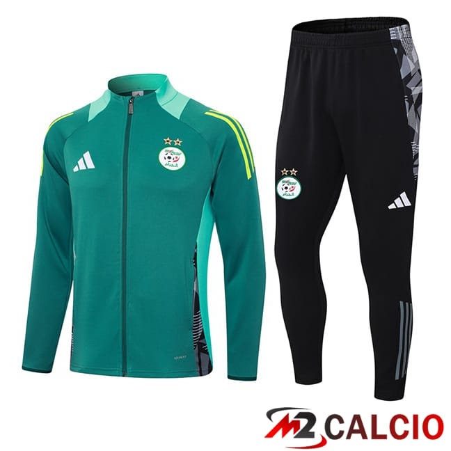 Maglie Calcio Personalizzate,Tute Calcio Squadre,Maglia Nazionale Italiana Calcio | Insieme Tuta Calcio - Giacca Algeria Verde 2024/2025