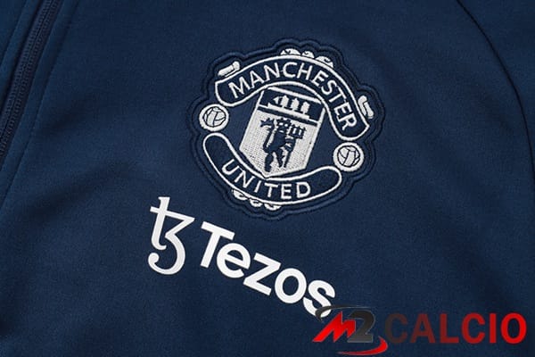 Insieme Tuta Calcio - Giacca Manchester United Blu Reale 2024/2025