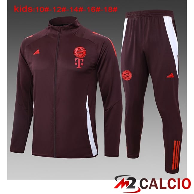 Insieme Tuta Calcio - Giacca Bayern Monaco Bambino Rosso 2024/2025