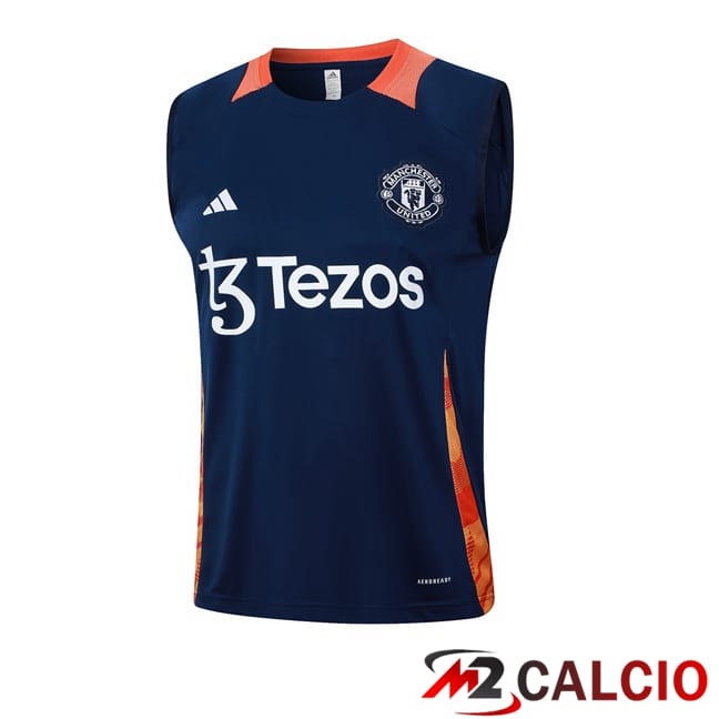 Maglie Calcio Personalizzate,Tute Calcio Squadre,Maglia Nazionale Italiana Calcio | Canotta Allenamento Manchester United Blu Reale 2024/2025