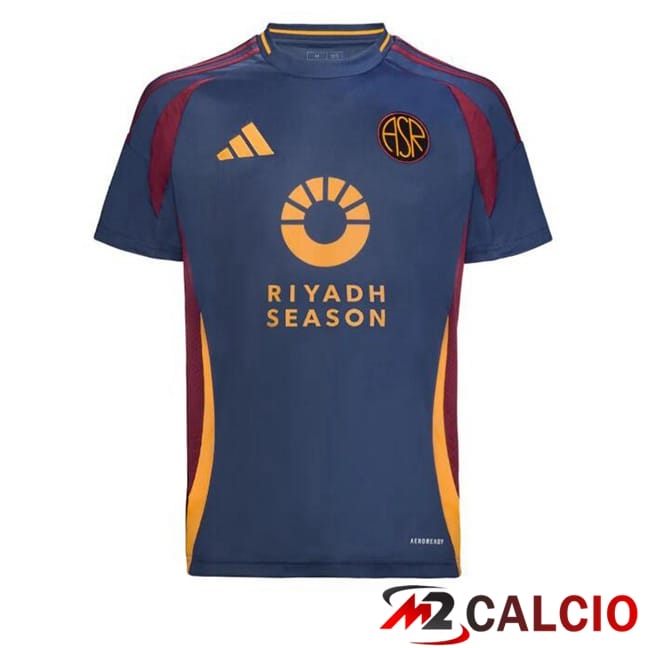 Maglie Calcio Personalizzate,Tute Calcio Squadre,Maglia Nazionale Italiana Calcio | Maglie Calcio AS Roma Terza Blu Reale 2024/2025