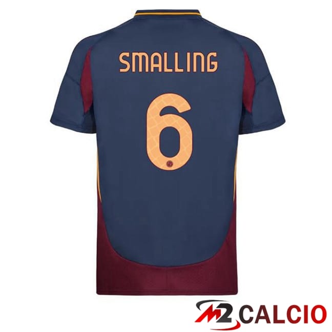 Maglie Calcio Personalizzate,Tute Calcio Squadre,Maglia Nazionale Italiana Calcio | Maglie Calcio AS Roma (SMALLING 6) Terza Blu Reale 2024/2025