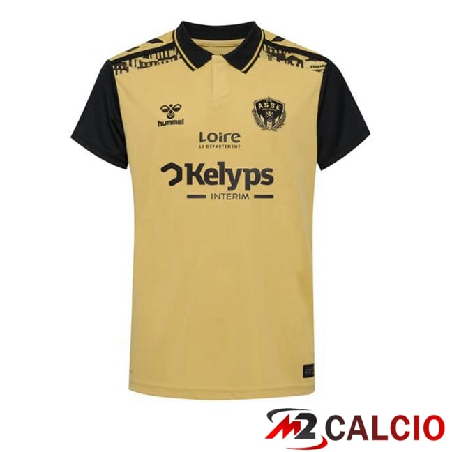 Maglie Calcio Personalizzate,Tute Calcio Squadre,Maglia Nazionale Italiana Calcio | Maglie Calcio AS St Etienne Terza Giallo 2024/2025