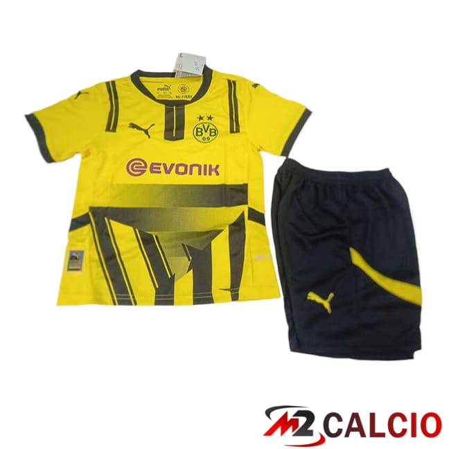 Maglie Calcio Personalizzate,Tute Calcio Squadre,Maglia Nazionale Italiana Calcio | Maglie Calcio Dortmund Bambino Cup Edizione Speciale 2024/2025