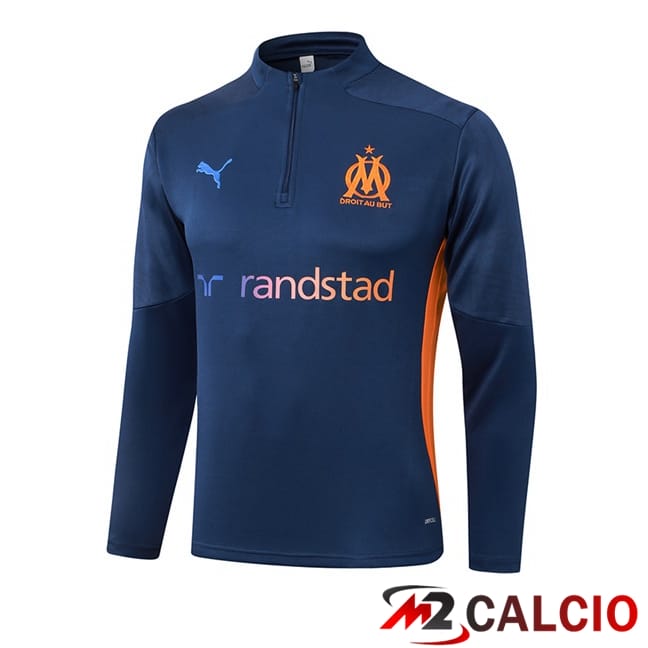 Maglie Calcio Personalizzate,Tute Calcio Squadre,Maglia Nazionale Italiana Calcio | Felpa Allenamento Marsiglia OM Blu Reale 2024/2025
