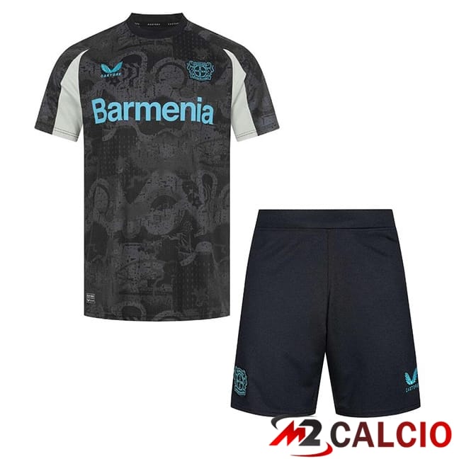 Maglie Calcio Personalizzate,Tute Calcio Squadre,Maglia Nazionale Italiana Calcio | Maglie Calcio Bayer 04 Leverkusen Bambino Terza Nero 2024/2025