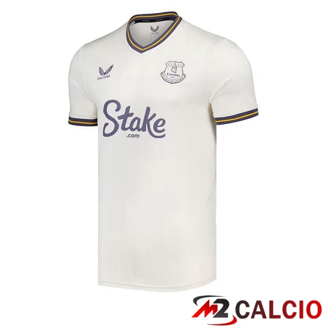 Maglie Calcio Personalizzate,Tute Calcio Squadre,Maglia Nazionale Italiana Calcio | Maglie Calcio Everton Terza Bianco 2024/2025